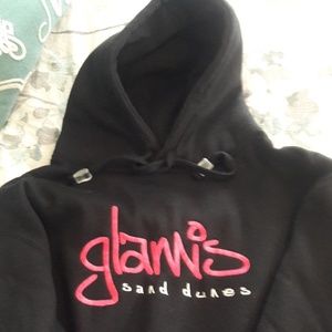 GLAMIS dunes Black large hoodie